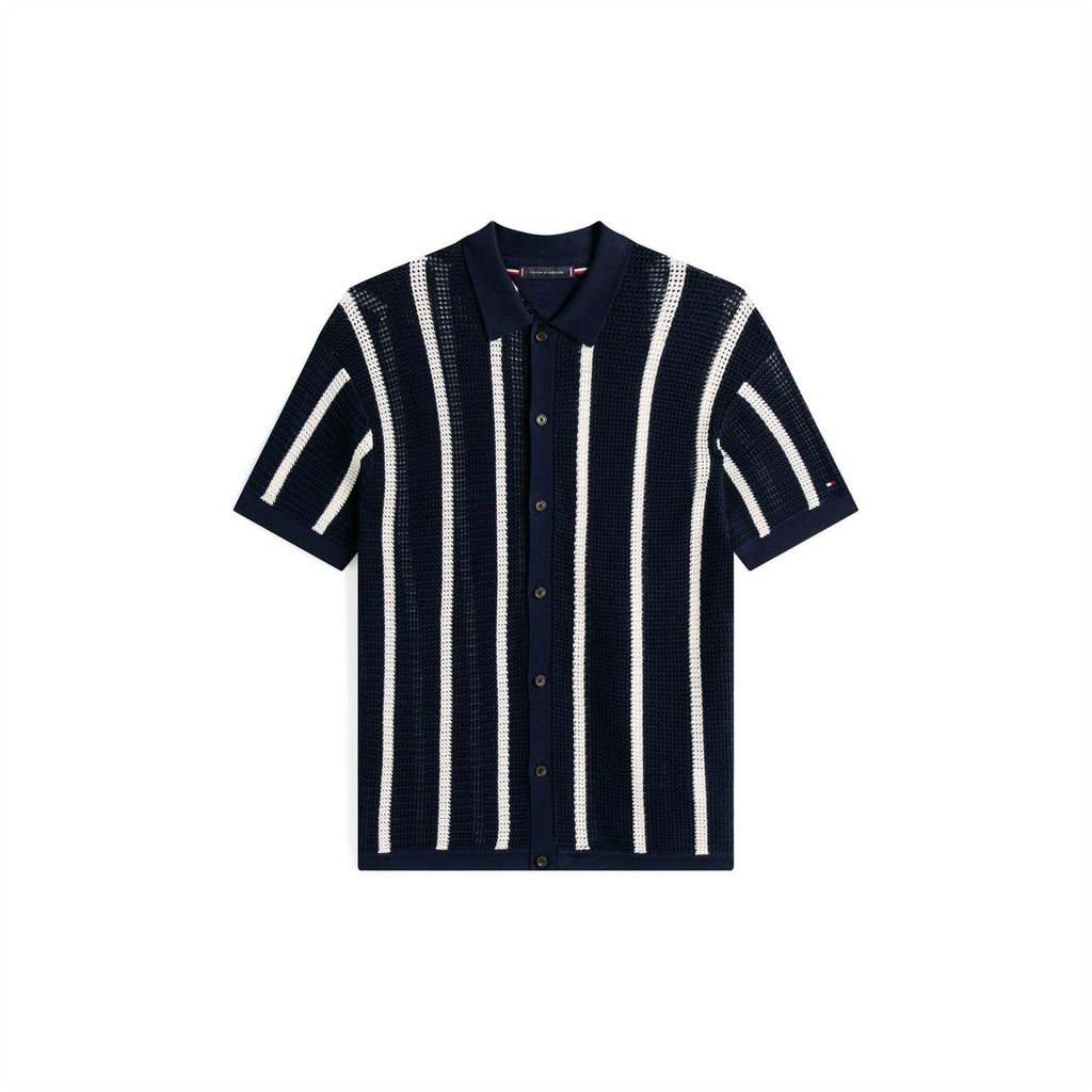 Tommy Hilfiger Vertical Stripe Regular Fit Short Sleeve Shirt