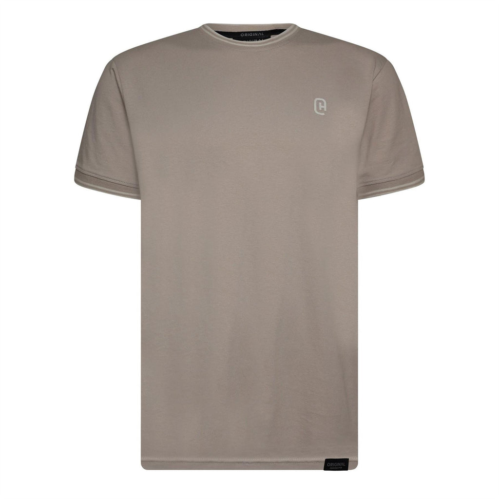 Crosshatch Preece Hem Label Patch Crew Neck Short Sleeve T-Shirt