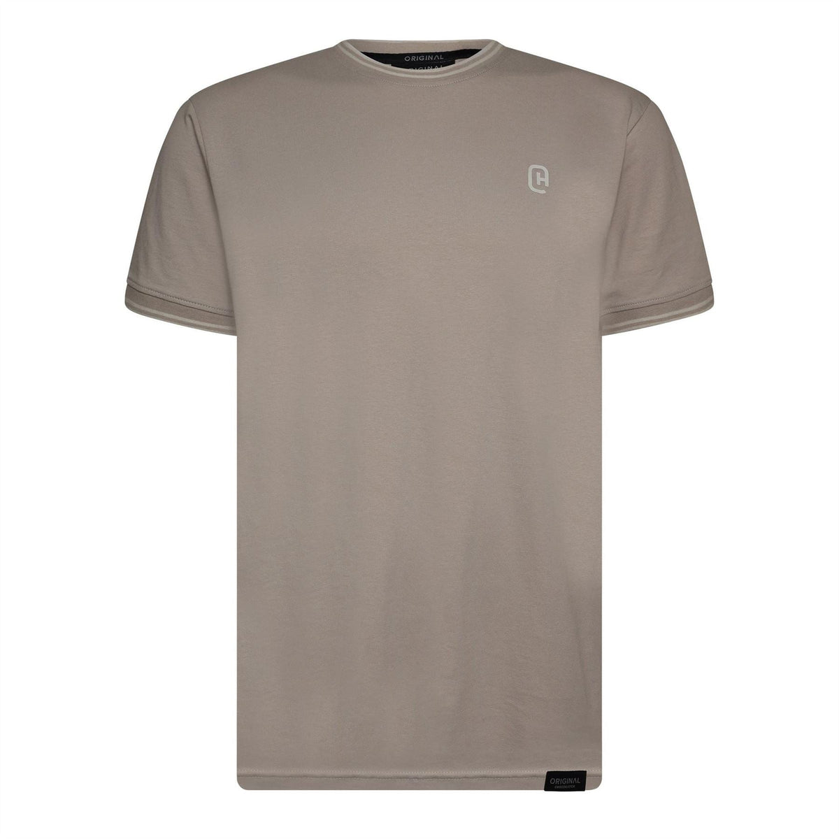 Crosshatch Preece Hem Label Patch Crew Neck Short Sleeve T-Shirt