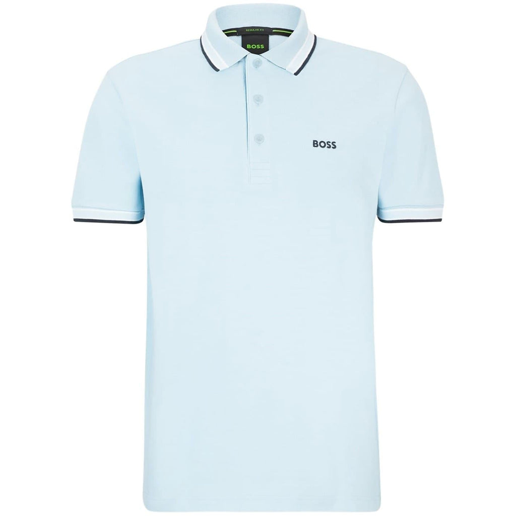 Boss Green Paddy Polo Shirt With Contrast Tipping