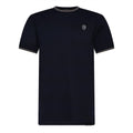 Crosshatch Preece Hem Label Patch Crew Neck Short Sleeve T-Shirt