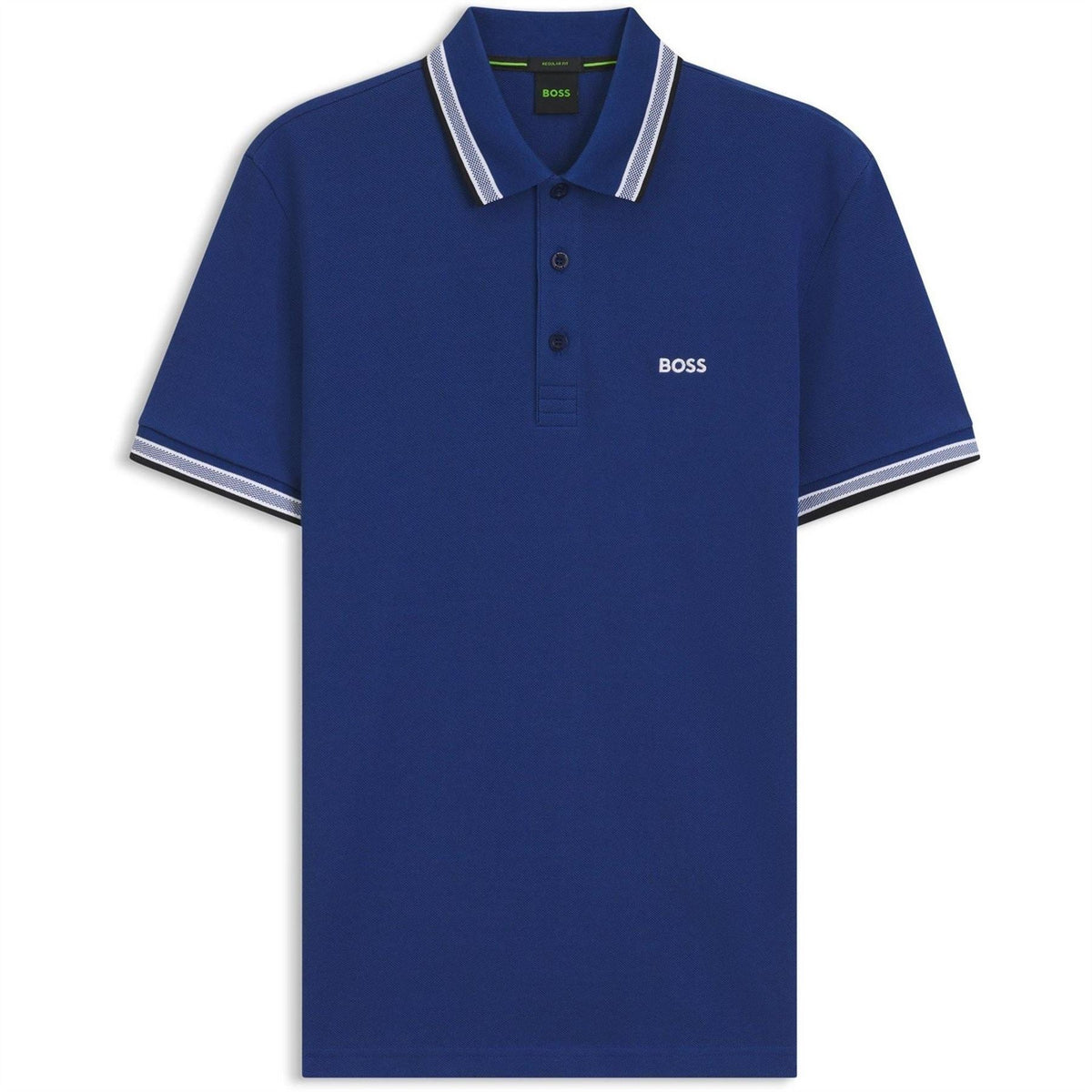 Boss Green Paddy Polo Shirt With Contrast Tipping