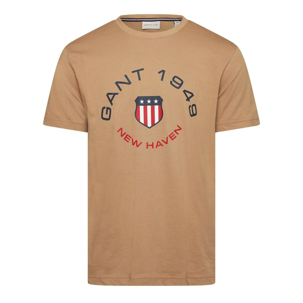 Gant Text Graphic Crew Neck Short Sleeve T-Shirt