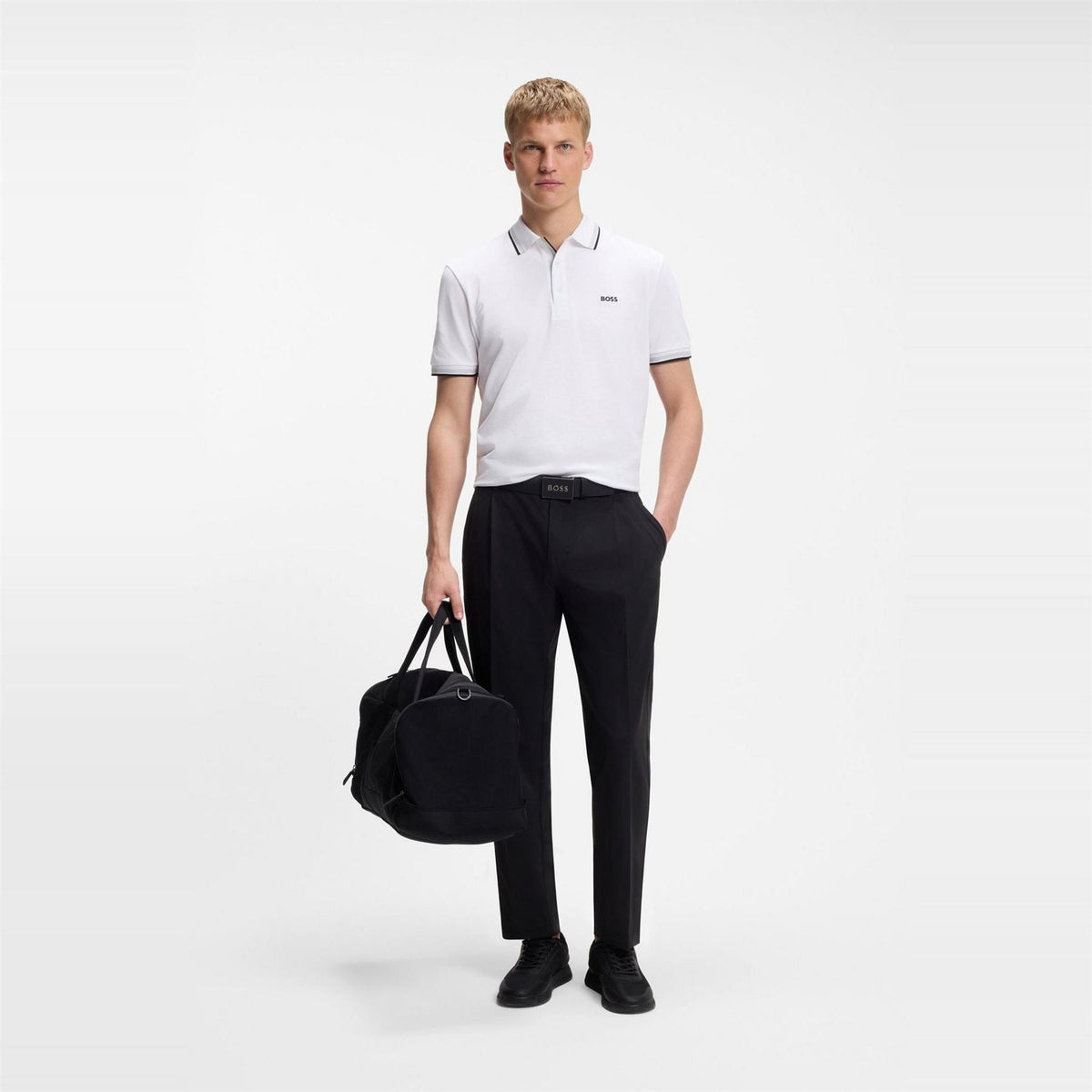 Boss Green Paddy Polo Shirt With Contrast Tipping