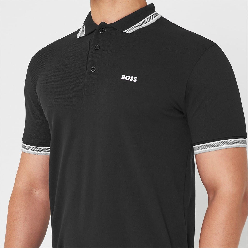 Boss Green Paddy Polo Shirt With Contrast Tipping