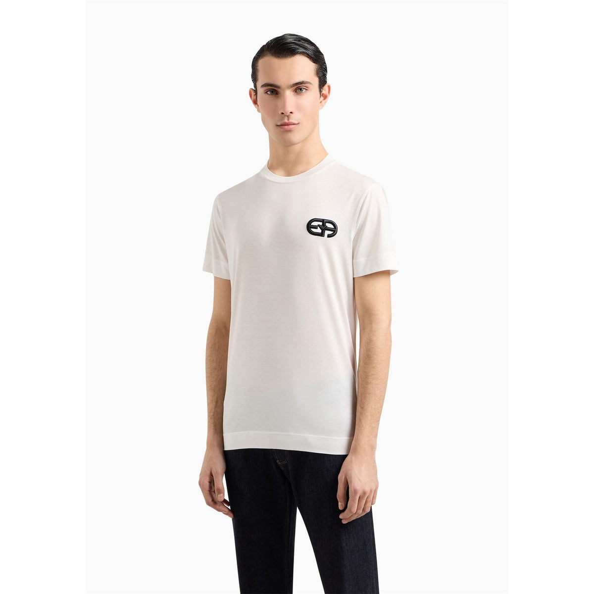 Emporio Armani EA7 Regular Fit Lettering Crew Neck T-Shirt