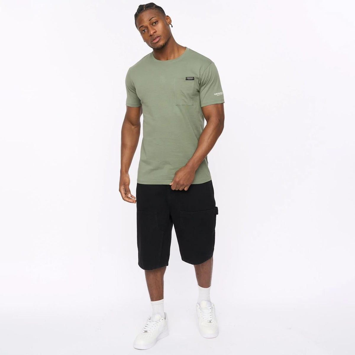 Crosshatch Portville Printed Logo Crew Neck Short Sleeve T-Shirt