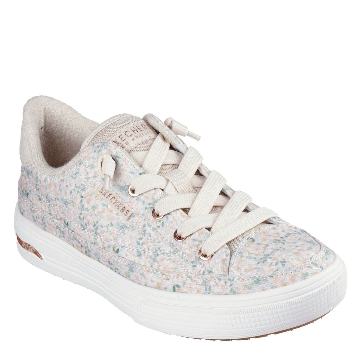 Skechers Arch Fit Arcade Floral Canvas Low Top Sneakers