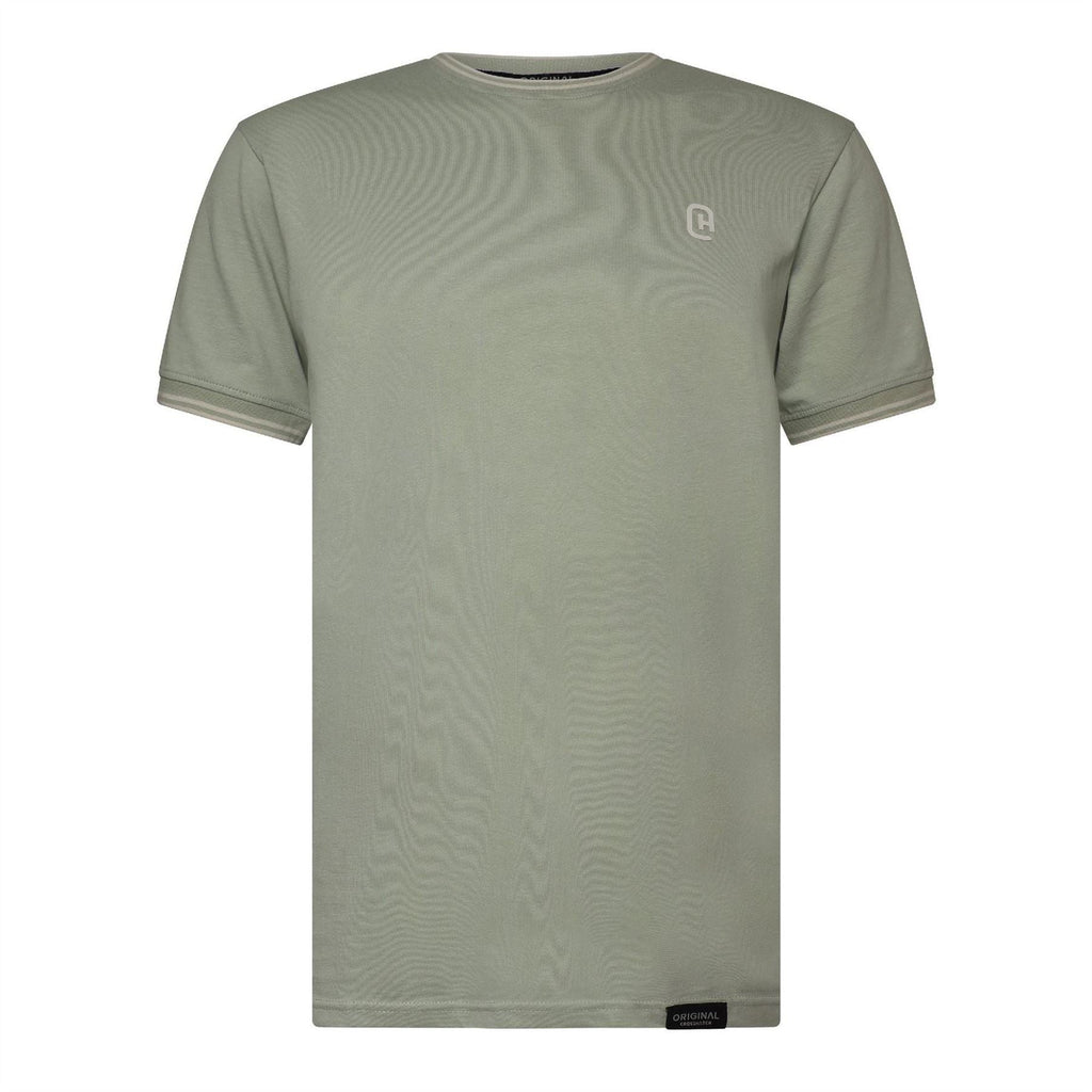 Crosshatch Preece Hem Label Patch Crew Neck Short Sleeve T-Shirt