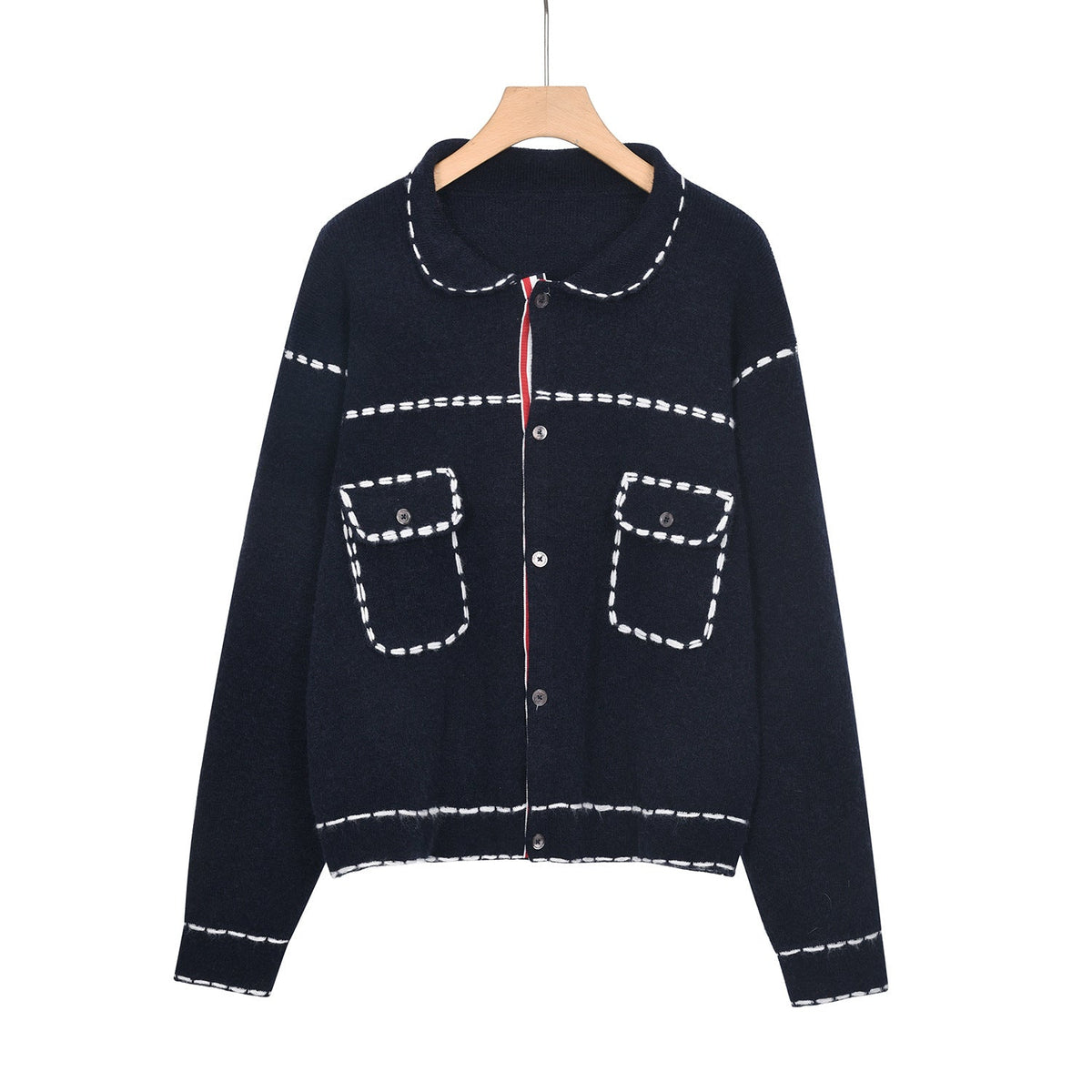 Thom Browne Men's Four-Bar Wool Coat
