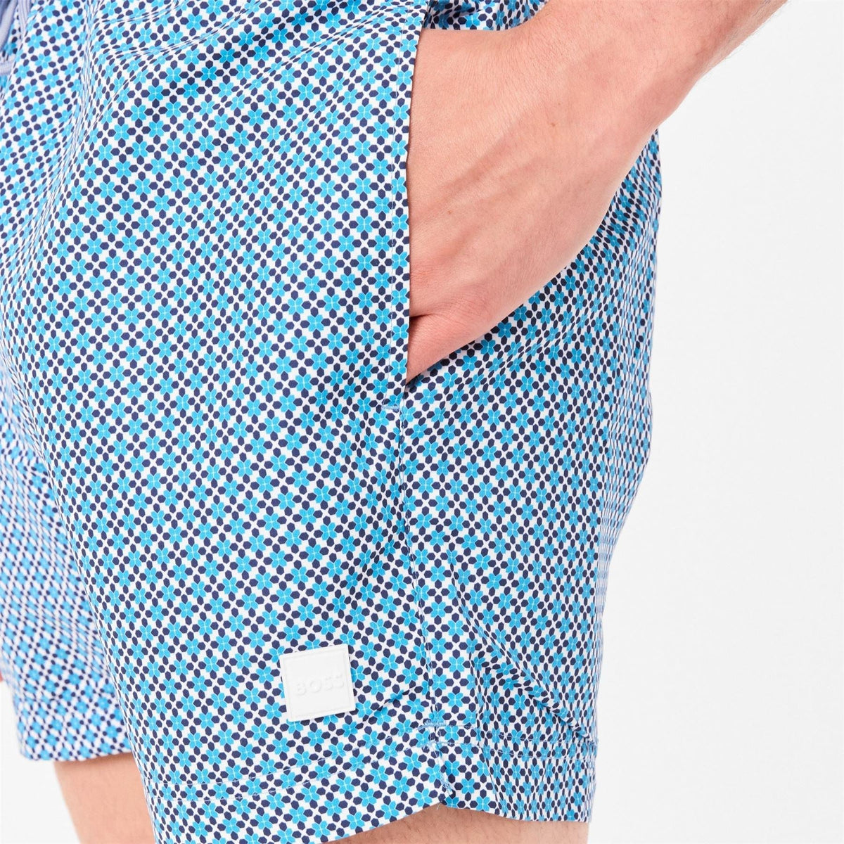 Boss Vibe Geometric Patterned Swim Short