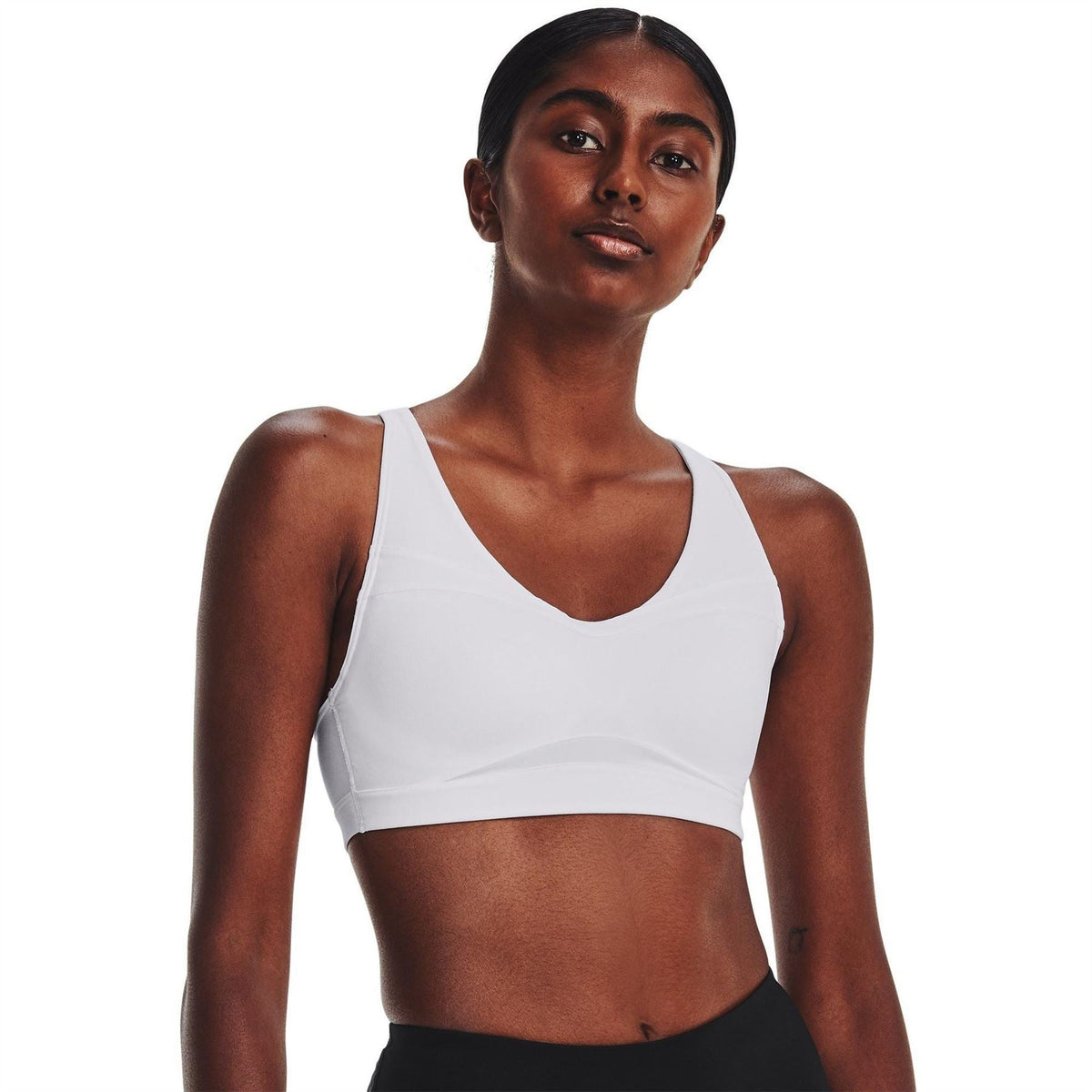Under Armour Smartform V-Neck Sports Bra with Spaghetti Straps