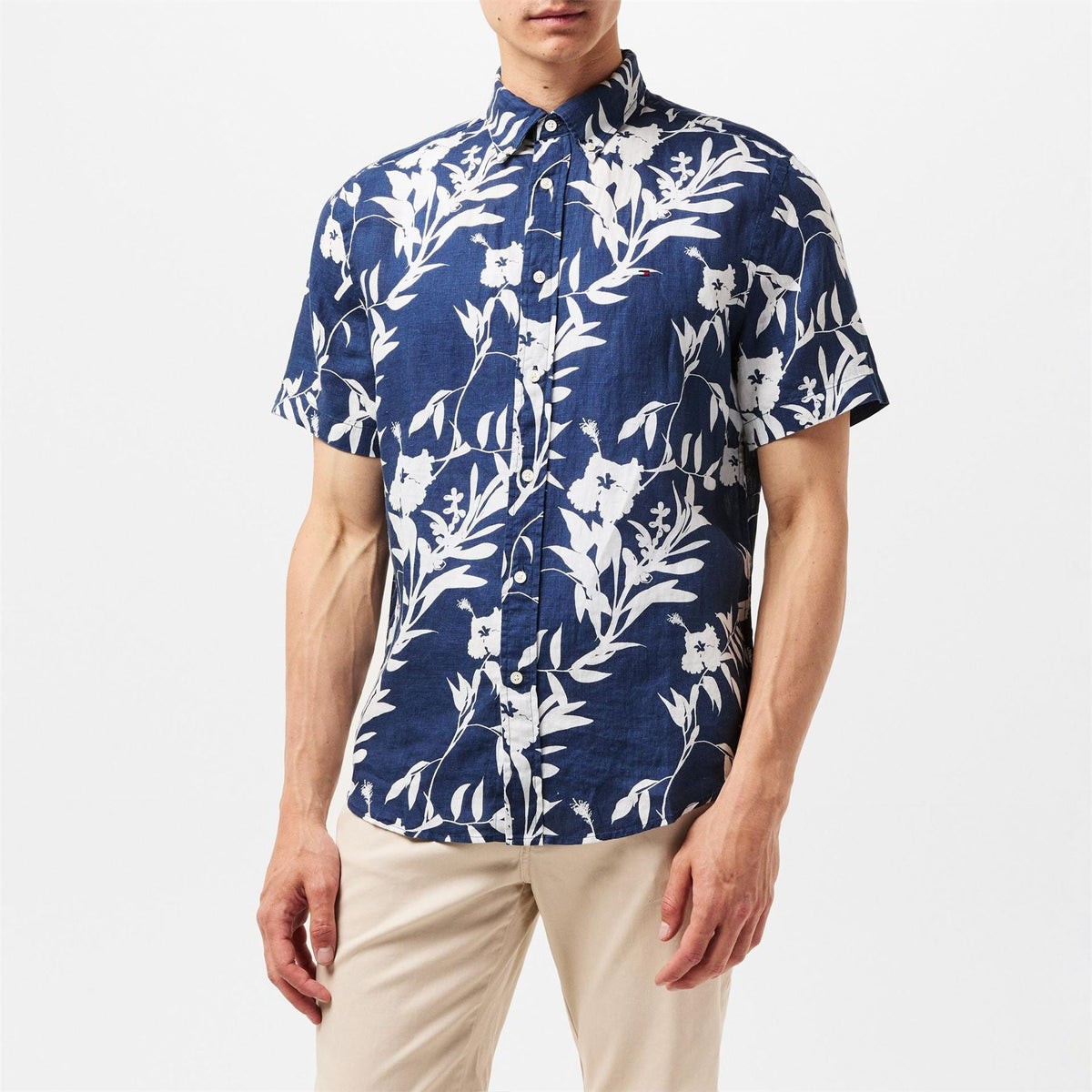 Tommy Hilfiger Tropical Print Regular Fit Short Sleeve Shirt