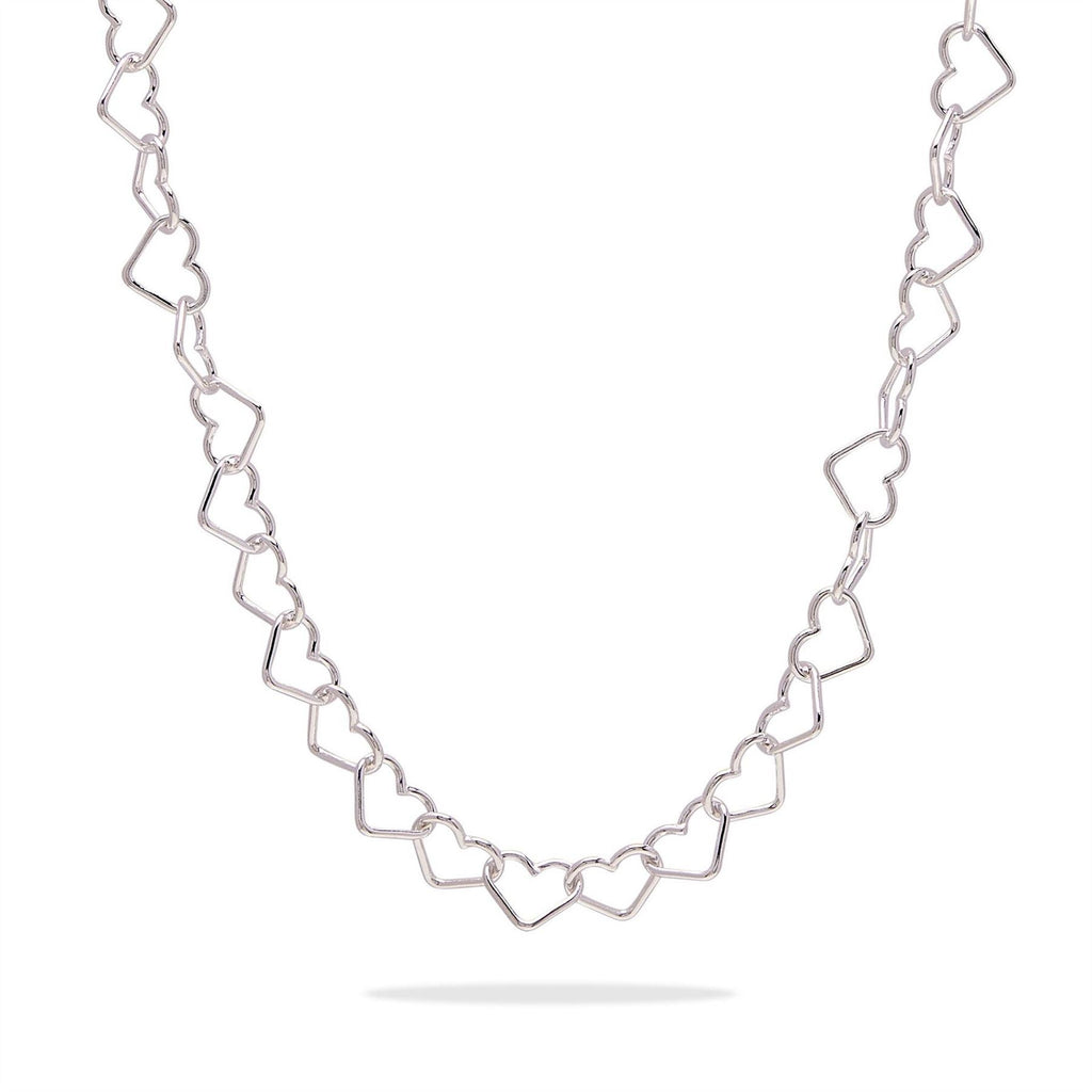Common Lines Heart Link Necklace