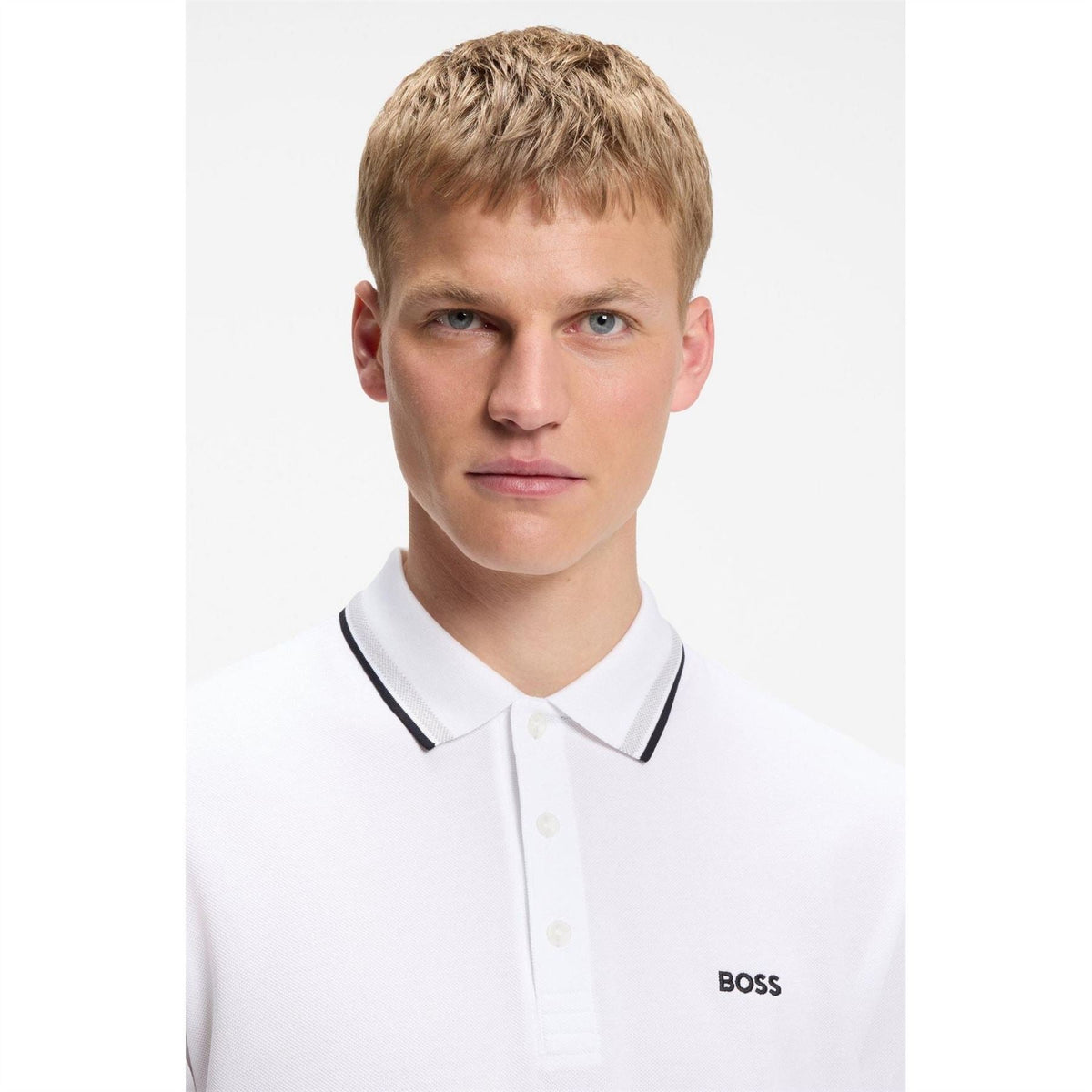 Boss Green Paddy Polo Shirt With Contrast Tipping