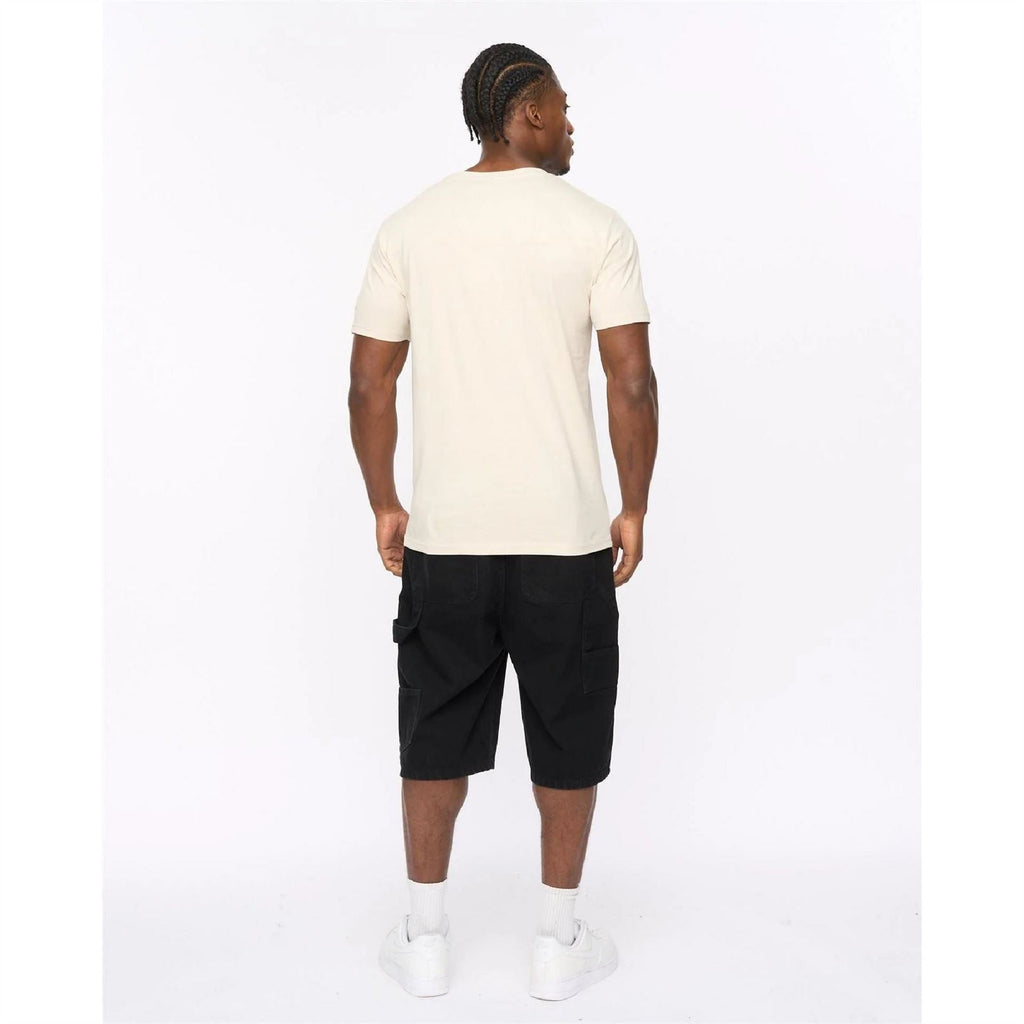 Crosshatch Preece Hem Label Patch Crew Neck Short Sleeve T-Shirt
