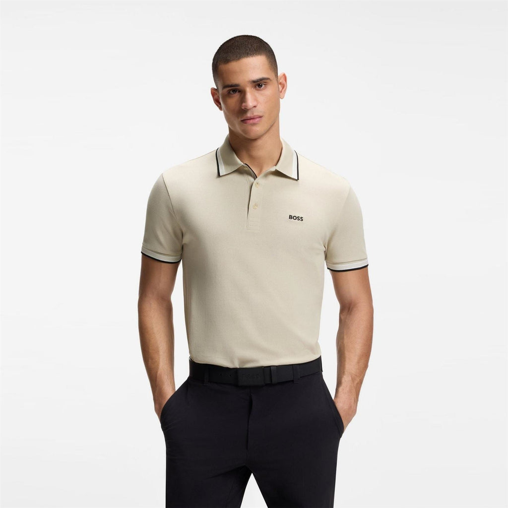 Boss Green Paddy Polo Shirt With Contrast Tipping