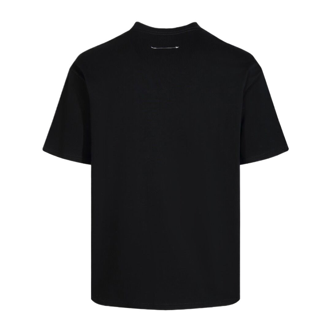 Balenciaga Navy Flock BB T-Shirt in Black & White