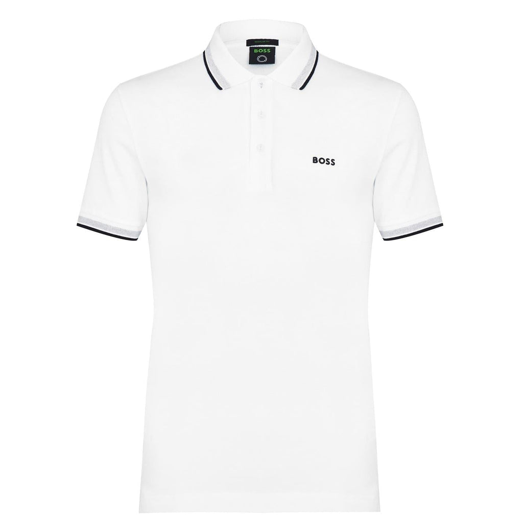 Boss Green Paddy Polo Shirt With Contrast Tipping