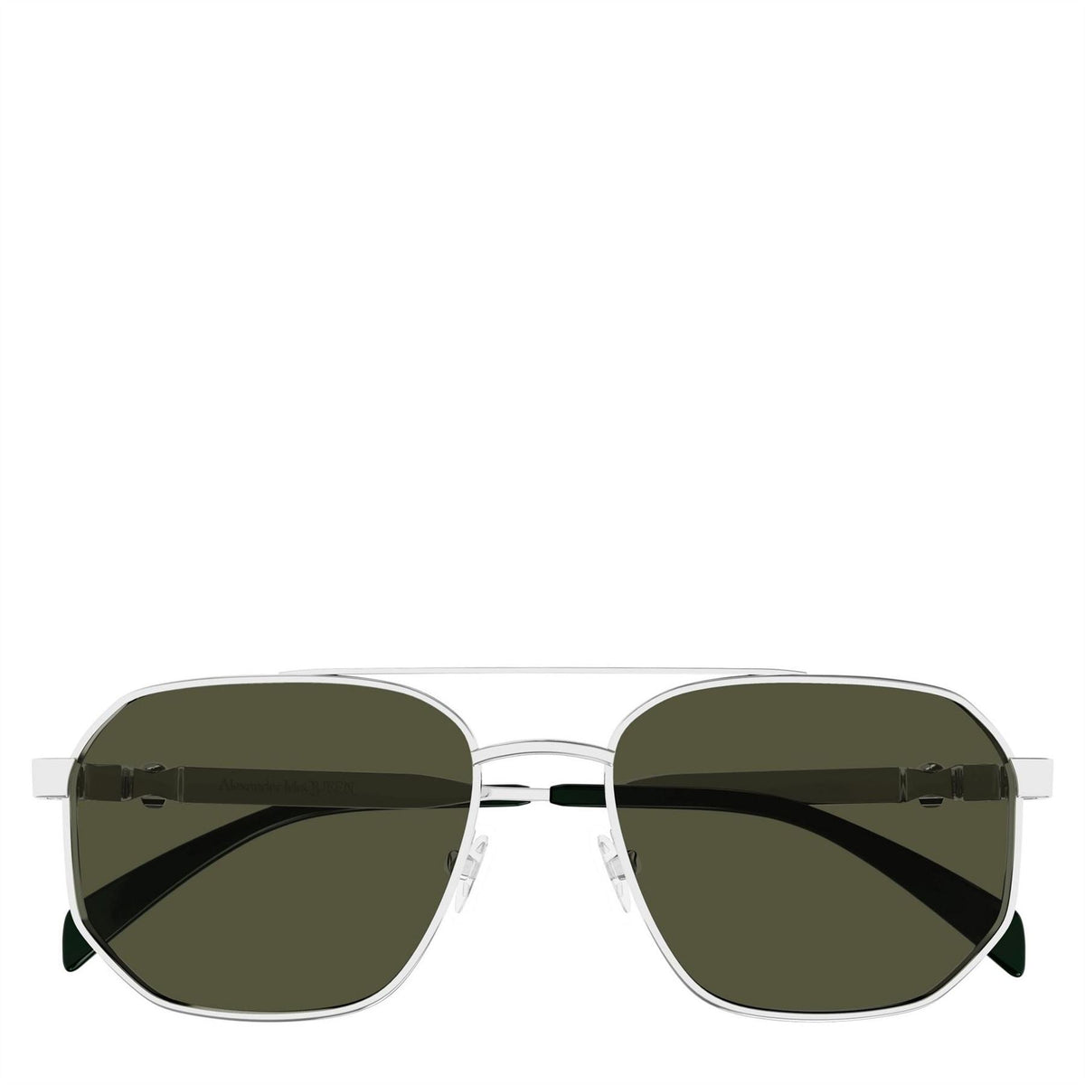 Alexander McQueen AM0458S Aviator Double Bridge Sunglasses