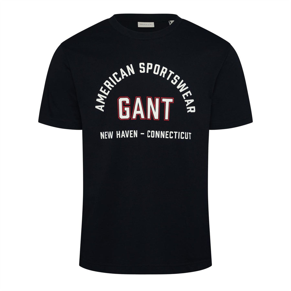 Gant Printed Logo Text Graphic Crew Neck Short Sleeve T-Shirt