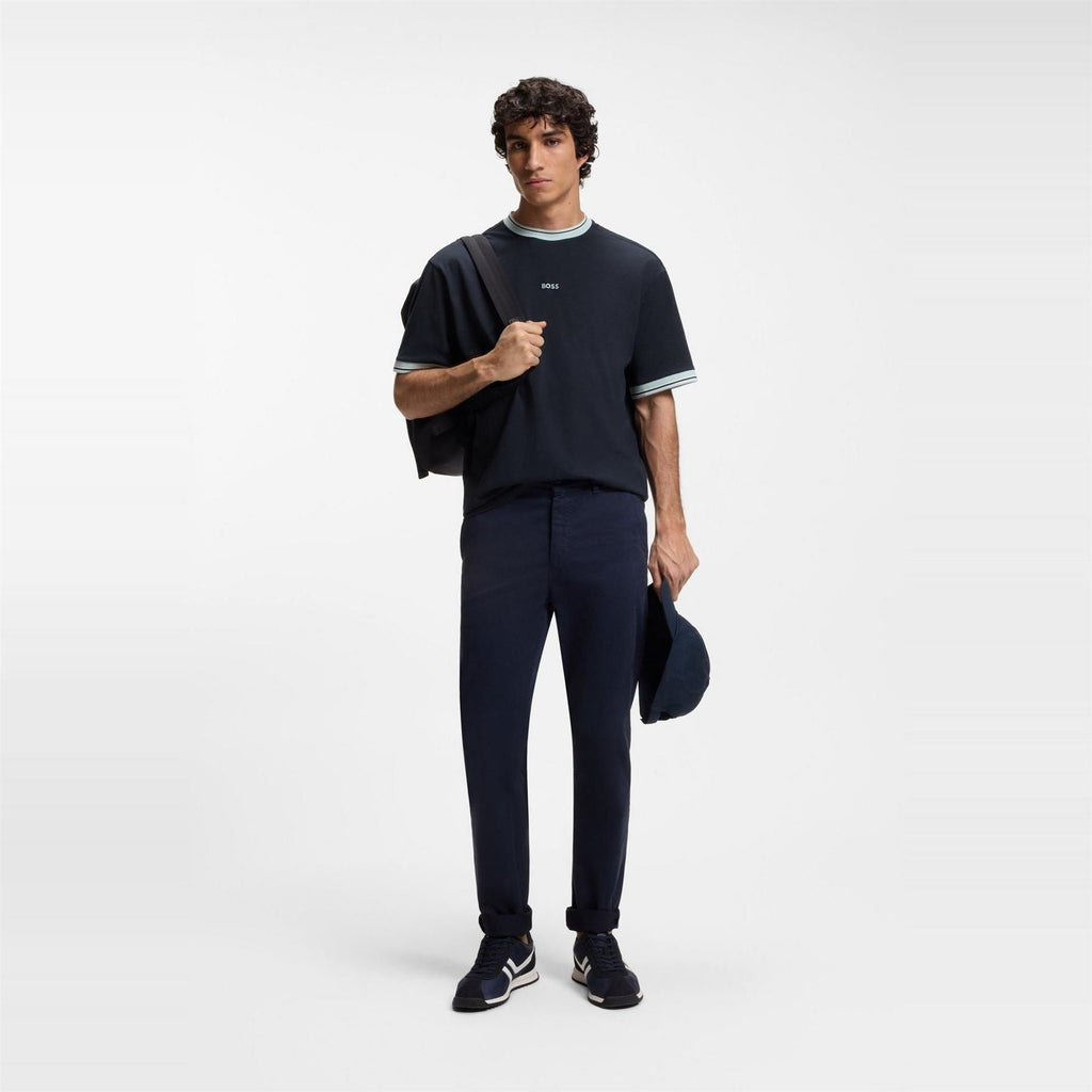 Boss Wordmark Printed Logo Crew Neck Short Sleeve T-Shirt