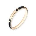 Lauren by Ralph Lauren Lauren Ralph Lauren Gold  And  Black Logo Hinge Bangle
