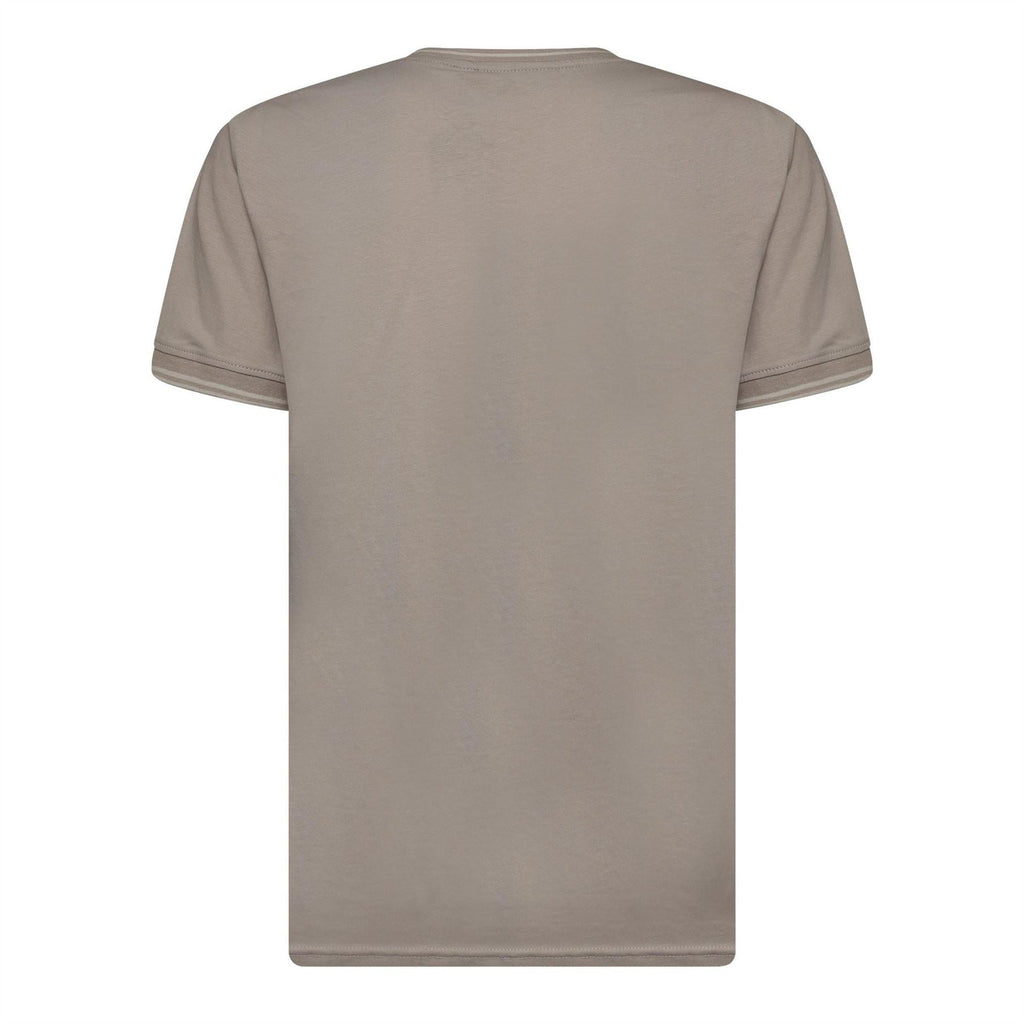 Crosshatch Preece Hem Label Patch Crew Neck Short Sleeve T-Shirt