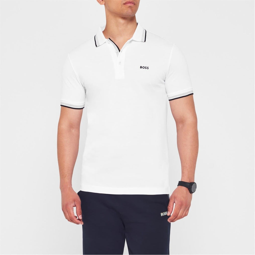 Boss Green Paddy Polo Shirt With Contrast Tipping