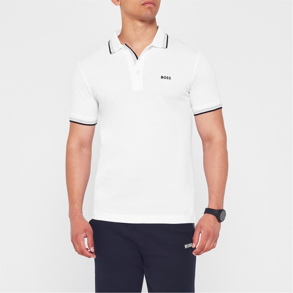 Boss Green Paddy Polo Shirt With Contrast Tipping
