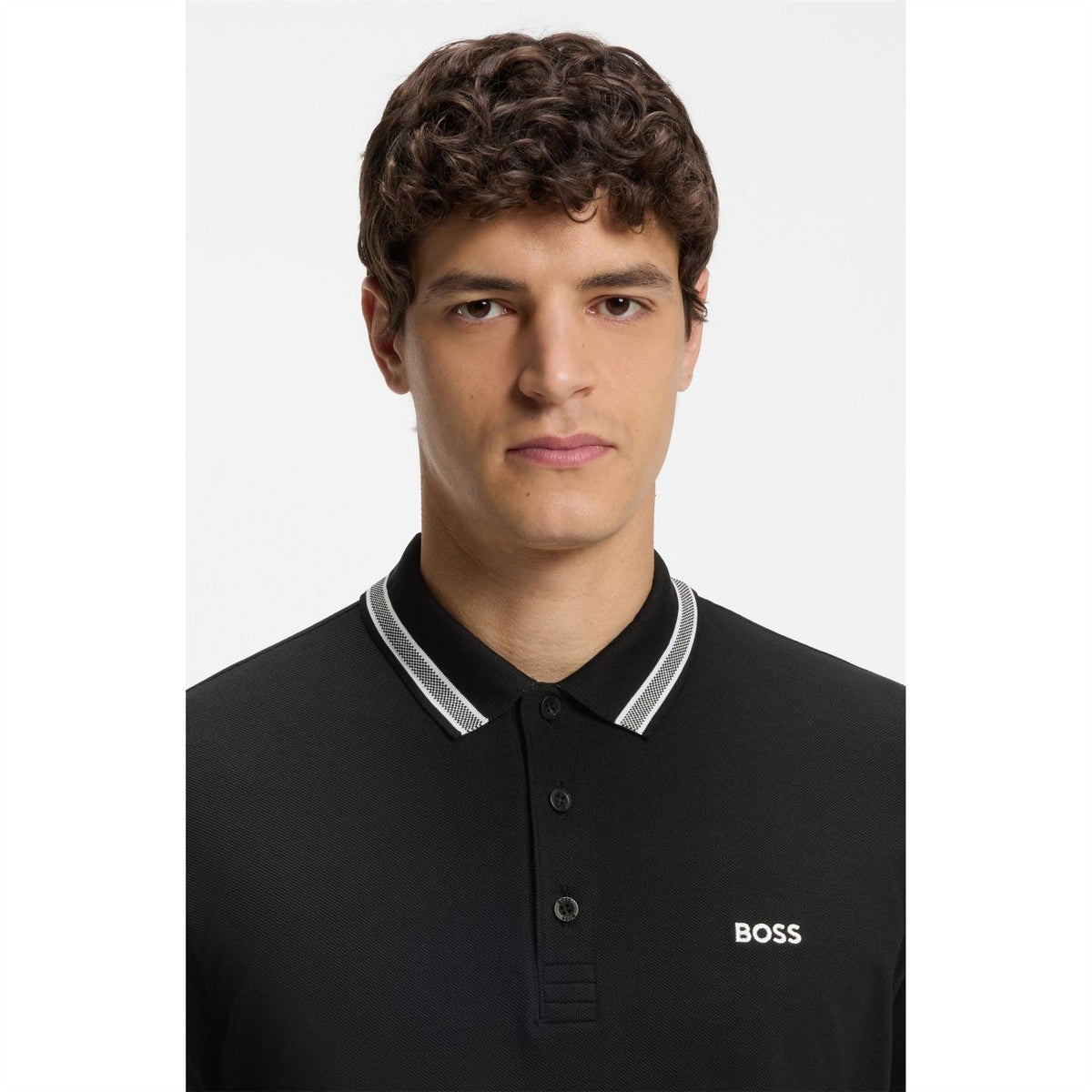 Boss Green Paddy Polo Shirt With Contrast Tipping