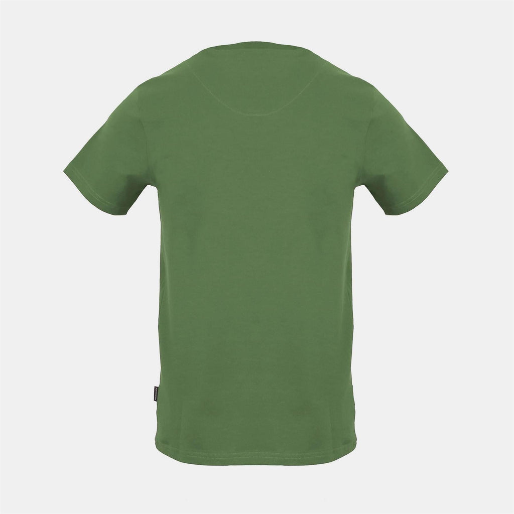 Aquascutum Arch Lettering Printed Logo Crew Neck Short Sleeve Jersey T-Shirt