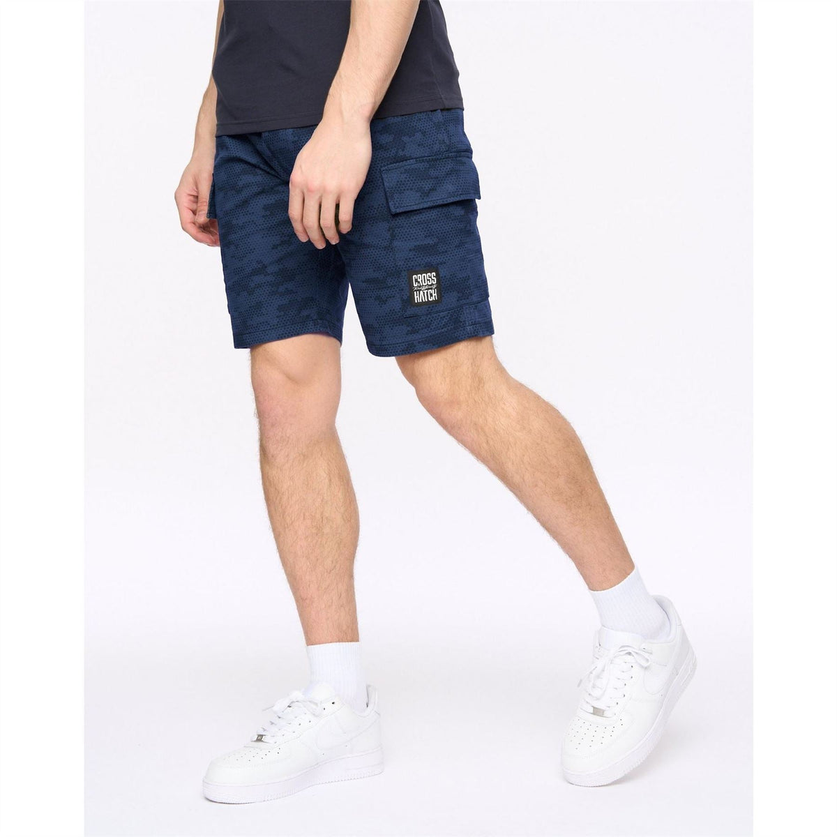 Crosshatch Blansmoore Solid Bermuda Shorts with Elasticated Waistband