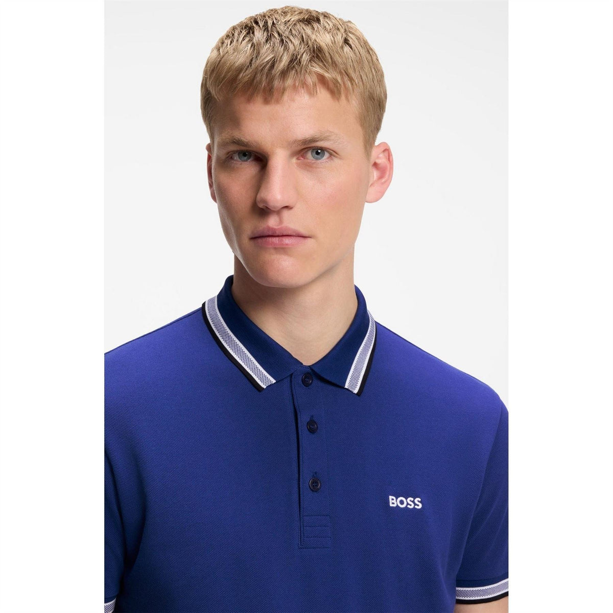 Boss Green Paddy Polo Shirt With Contrast Tipping