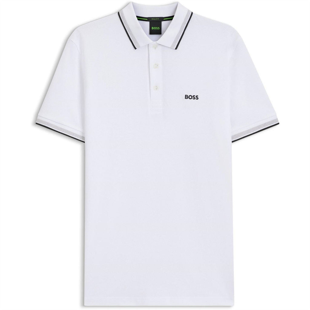 Boss Green Paddy Polo Shirt With Contrast Tipping