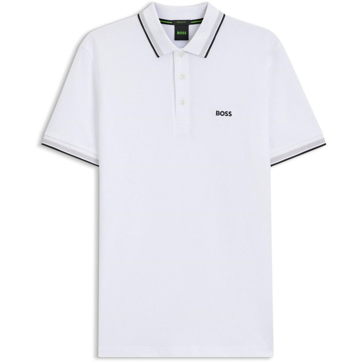 Boss Green Paddy Polo Shirt With Contrast Tipping