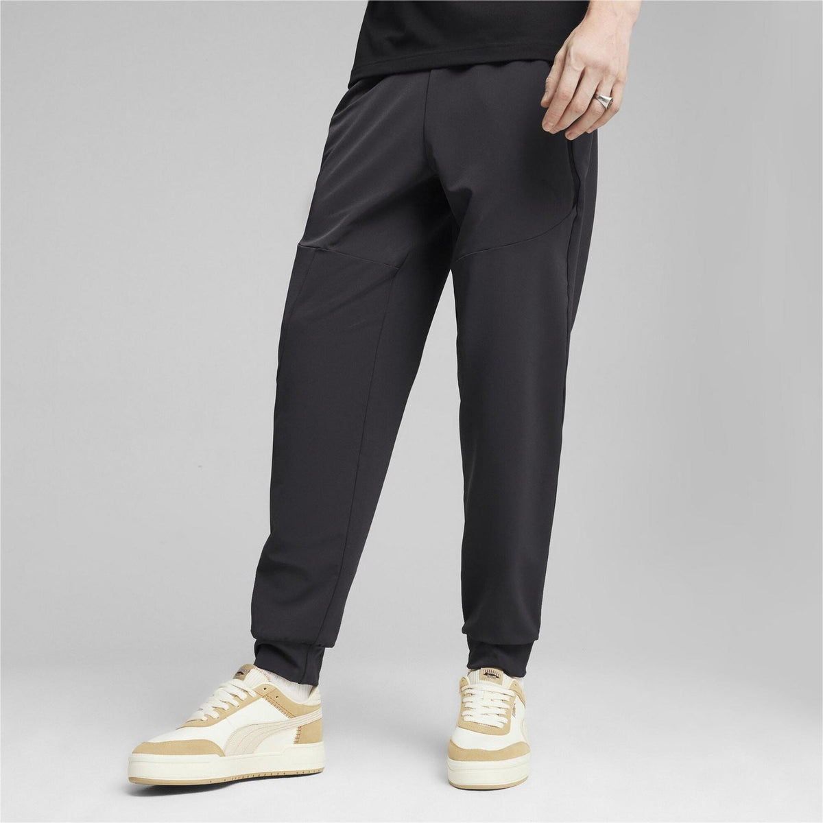 Puma Zipped Pocket Solid Patterned Joggers