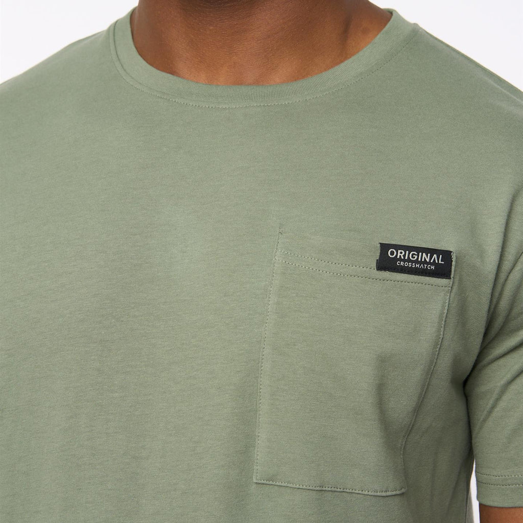 Crosshatch Portville Printed Logo Crew Neck Short Sleeve T-Shirt