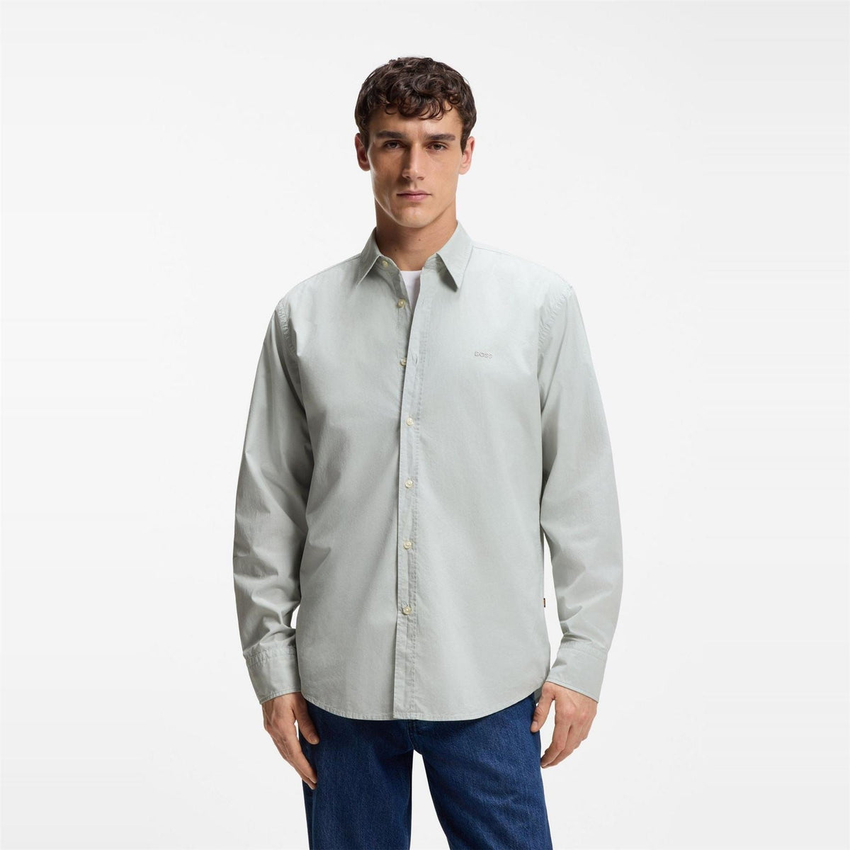 Hugo Collared Neck Shirt Collar Long Sleeve Regular Fit Shirt