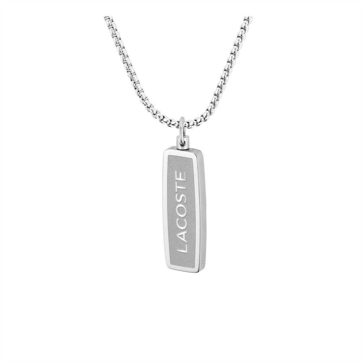 Lacoste Mens District Reversible Pendant Necklace