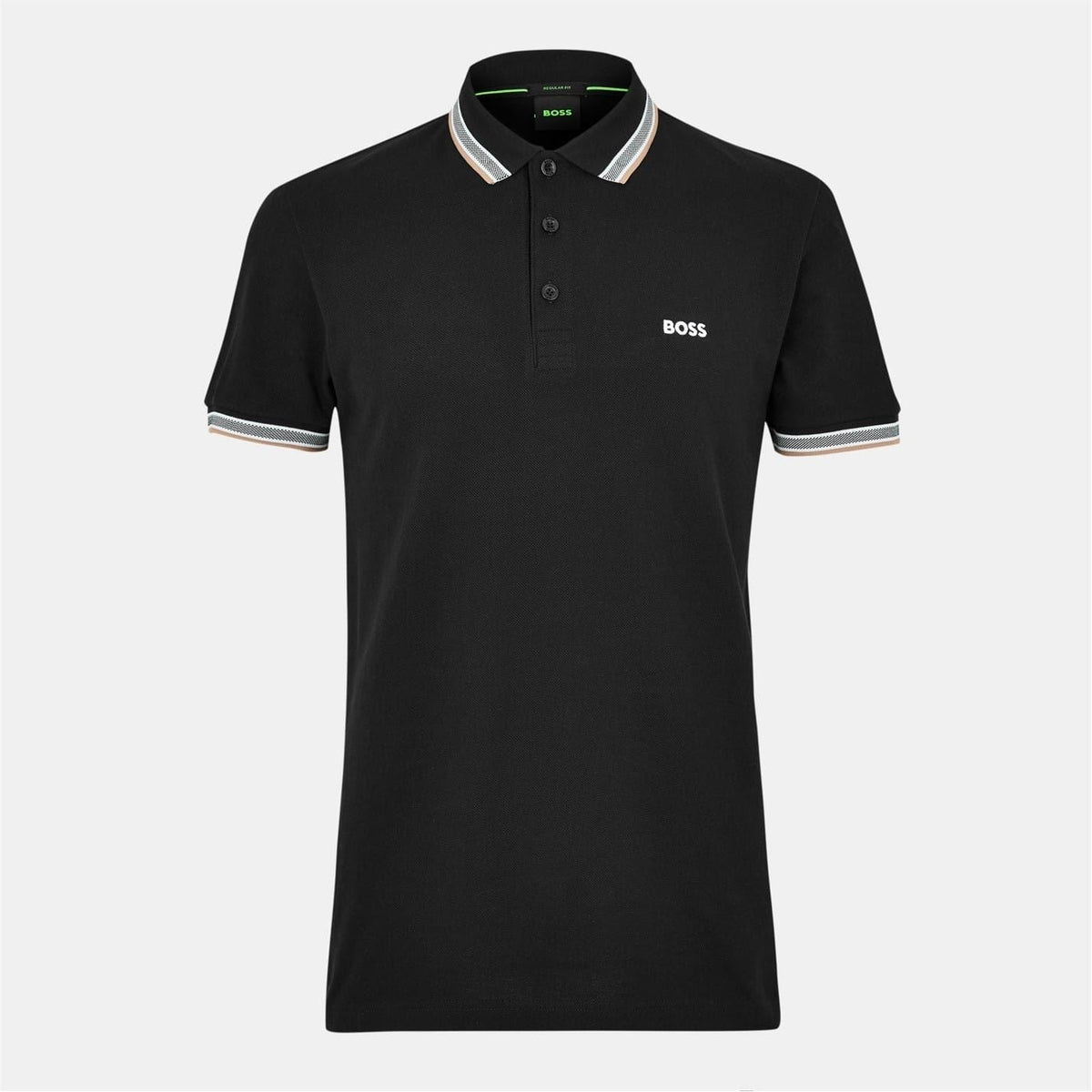 Boss Green Paddy Polo Shirt With Contrast Tipping